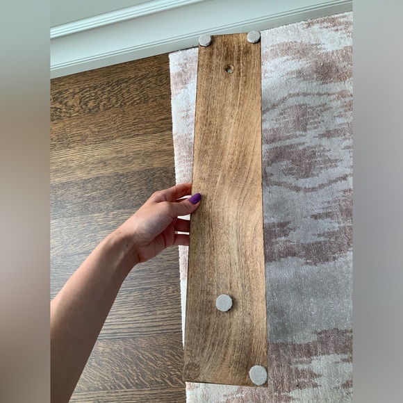 “Happy” Wood Silver Metal Large Decorative Sign Home Decor Made in India EUC 20” - Picture 9 of 9